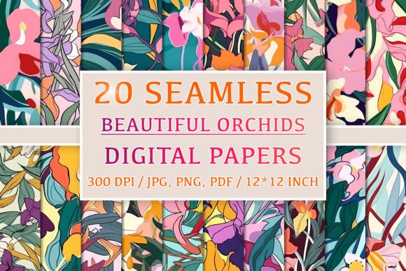 20 Beautiful Seamless Orchid Patterns for Creative Projects