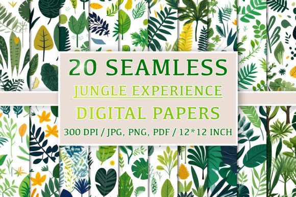 20 Seamless Exotic Jungle Patterns: Elevate Your Creative Projects with Elegant Designs