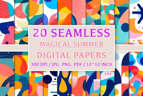 20 Seamless Magical Summer Patterns