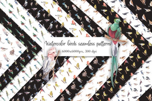 Birds Seamless Patterns Watercolor Paper: A Versatile Design Resource for Creative Projects