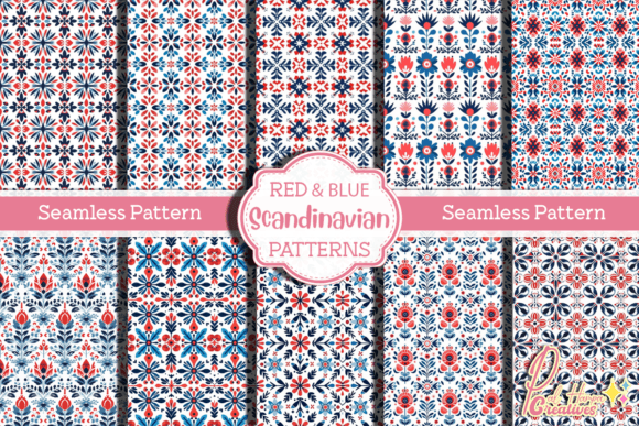 Blue and Red Scandinavian Patterns: A Timeless Design Choice for Modern Projects