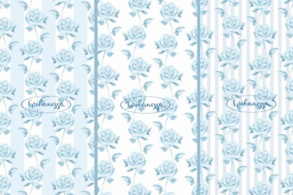 Blue Watercolor Roses: A Versatile Element in Seamless Patterns for Modern Design