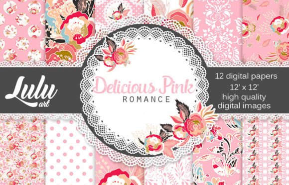 Delicious Pink Romance Patterns: A Digital Design Resource for Creatives