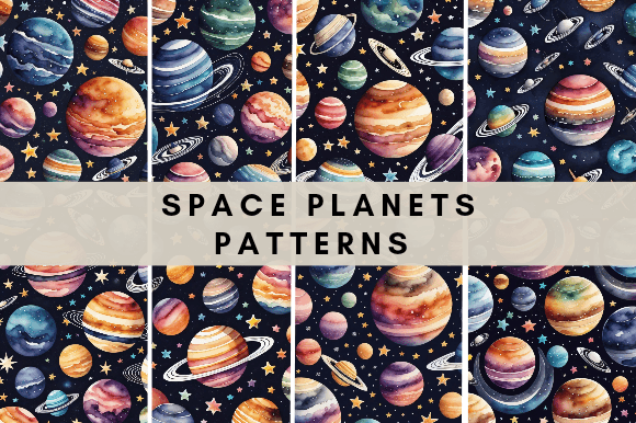 Exploring the Artistic Potential of Planets Patterns Watercolor