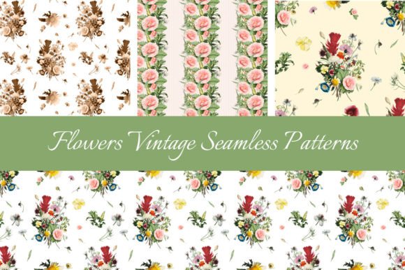 Flowers Vintage Seamless Patterns: A Versatile Digital Resource for Creative Projects