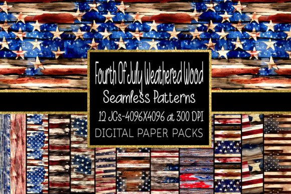 Fourth of July Weathered Wood Patterns