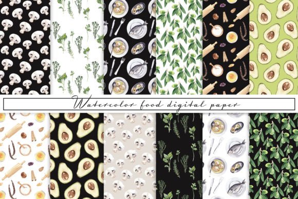 How to Create Your Own Cookbook with Secret Family Recipes and Unique Kitchen Decor Using Watercolor Seamless Patterns