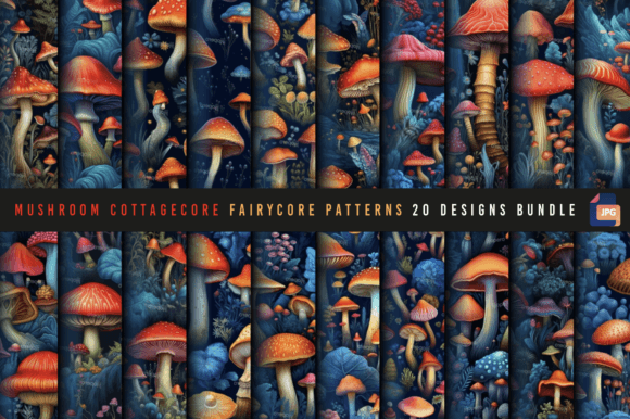 Mushroom Cottagecore Seamless Patterns: A Strategic Design Asset for Creative and Business Goals