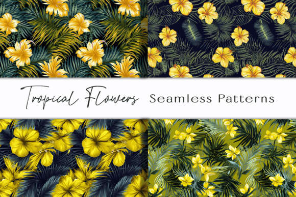 Palm Leaves and Flowers Patterns: A Tropical Touch for Any Project