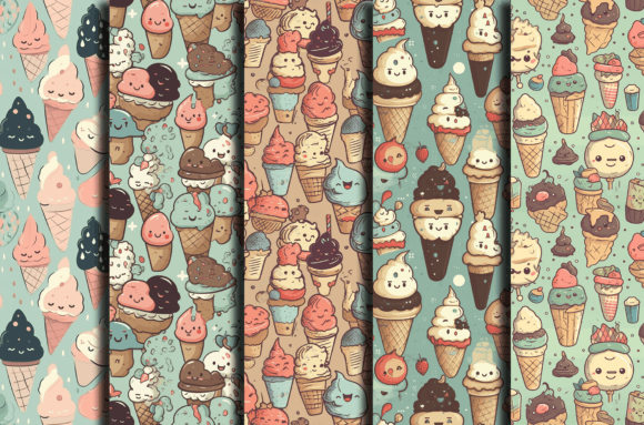 Retro Summer Patterns – Ice Cream Bundle