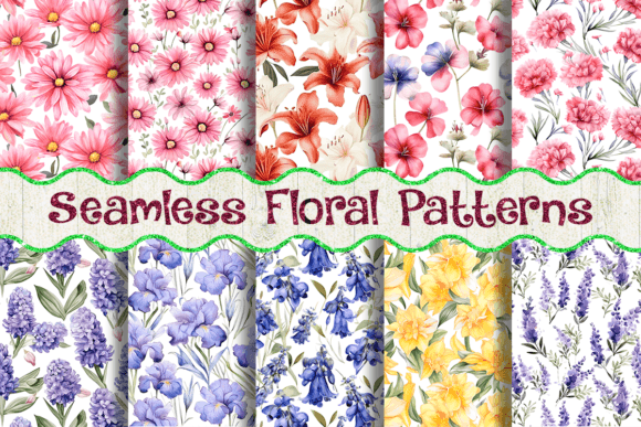 Seamless Floral Patterns Watercolor: A Versatile Design Resource for Creative Projects