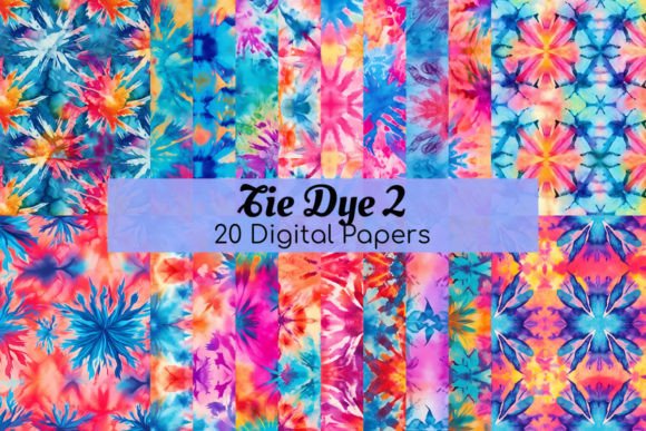 Tie Dye Digital Patterns Paper Pack