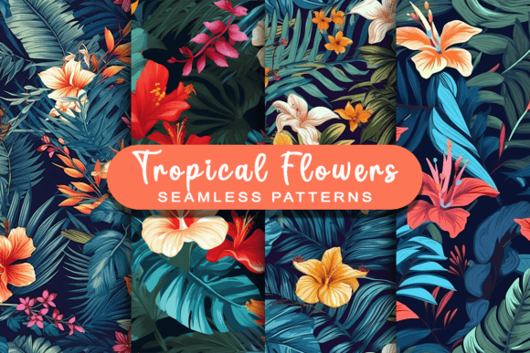 Tropical Leaves and Flowers Patterns: A Versatile Design Element for Creative Projects