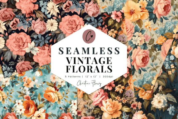 Vintage Floral Patterns Mini Pack