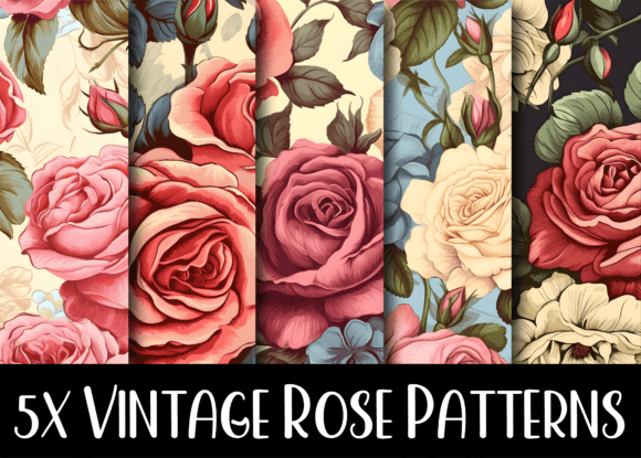 Vintage Rose Flower Patterns